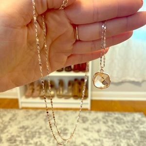 Express rose gold long necklace